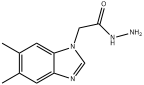 2-(5,6-二甲基-1H-苯并咪唑-1-基)乙酰肼 结构式