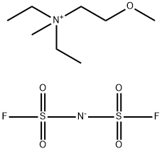 二乙基(2-甲氧基乙基)甲基铵双(氟磺酰)亚胺 结构式