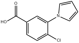 4-氯-3-(1H-吡咯-1-基)苯甲酸 结构式
