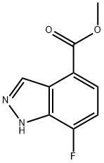 1H-Indazole-4-carboxylic acid, 7-fluoro-, Methyl ester 结构式