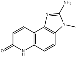 2-Amino-3,6-dihydro-3-methyl-7H-imidazo[4,5-f]quinolin-7-one 结构式