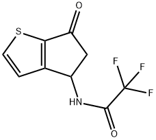 2,2,2-三氟-N-{6-氧代-4H,5H,6H-环戊烷并[B]噻吩-4-基}乙酰胺 结构式