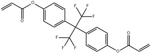 (全氟丙烷-2,2-二基)双(4,1-亚苯基)二丙烯酸酯 结构式