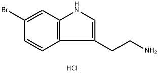 6-溴-1H-吲哚-3-乙胺盐酸盐 结构式