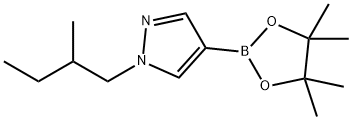 1-(2-甲基丁基)-4-(4,4,5,5-四甲基-1,3,2-二噁硼烷-2-基)-1H-吡唑 结构式