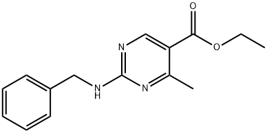 2-苄胺邻-4-甲基-嘧啶-5-甲酸乙酯 结构式