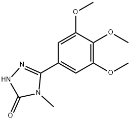 2,4-Dihydro-4-methyl-5-(3,4,5-trimethoxyphenyl)-3H-1,2,4-triazol-3-one 结构式