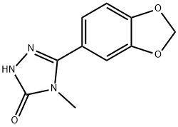 2,4-Dihydro-5-(1,3-benzodioxol-5-yl)-4-methyl-3H-1,2,4-triazol-3-one 结构式