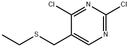 2,4-二氯-5-乙基硫甲基嘧啶 结构式