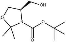 (R)-3-叔丁氧羰基-2,2-二甲基-4-羟甲基恶唑烷 结构式