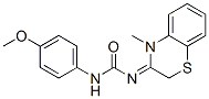 (1Z)-3-(4-methoxyphenyl)-1-(7-methyl-10-thia-7-azabicyclo[4.4.0]deca-1 ,3,5-trien-8-ylidene)urea 结构式