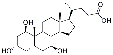 1β,3α,7β-Trihydroxy-5β-cholanic Acid  结构式
