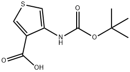 4-叔丁氧羰基氨基-3-噻吩甲酸 结构式