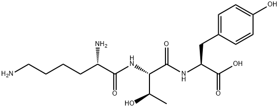 H-LYS-THR-TYR-OH 结构式