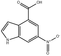 6-硝基-吲哚-4-羧酸 结构式