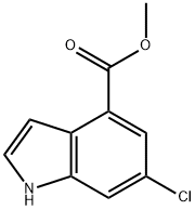 6-氯-1H-吲哚-4-甲酸甲酯 结构式