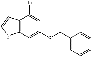 6-(苄氧基)-4-溴-1H-吲哚 结构式