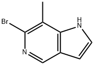 6-溴-7-甲基-1H-吡咯并[3,2-C]吡啶 结构式