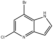 7-溴-5-氯-4-氮杂吲哚 结构式