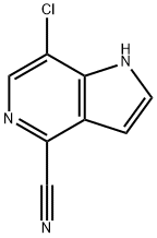1H-Pyrrolo[3,2-c]pyridine-4-carbonitrile, 7-chloro- 结构式