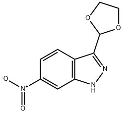 3-(1,3-dioxolan-2-yl)-6-nitro-1H-indazole 结构式