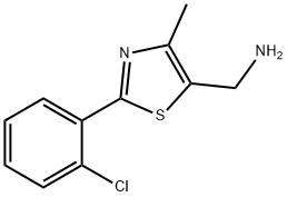 {[2-(2-Chlorophenyl)-4-methyl-1,3-thiazol-5-yl]methyl}amine 结构式