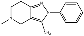 5-METHYL-2-PHENYL-4,5,6,7-TETRAHYDRO-2H-PYRAZOLO[4,3-C]PYRIDIN-3-AMINE 结构式