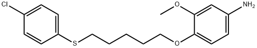 4-[5-(4-chlorophenyl)sulfanylpentoxy]-3-methoxy-aniline 结构式