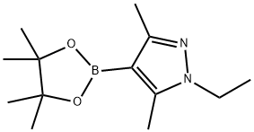 1-乙基-3,5-二甲基-4-(4,4,5,5-四甲基-1,3,2-二噁硼烷-2-基)-1H-吡唑 结构式