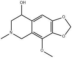 8-Methoxy-2-methyl-6,7-methylenedioxy-1,2,3,4-tetrahydroisoquinolin-4-ol 结构式