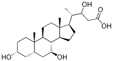(3α,5β,7β)- 3,7,22-Trihydroxycholan-24-oic Acid 结构式