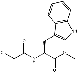 2-(2-氯乙酰胺基)-3-(1H-吲哚-3-基)丙酸甲酯 结构式