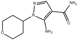 5-氨基-1-(四氢-吡喃-4-基)-1H-吡唑-4-羧酸酰胺 结构式