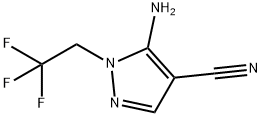 5-Amino-1-(2,2,2-trifluoroethyl)-1H-pyrazole-4-carbonitrile 结构式