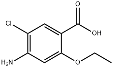 4-氨基-5-氯-2-乙氧基苯甲酸 结构式