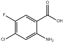 2-氨基-4-氯-5-氟苯甲酸 结构式