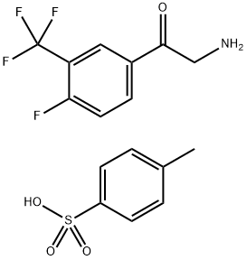 1-(3-三氟甲基-4-氟苯基)-2-氨基乙酮对甲苯磺酸盐 结构式