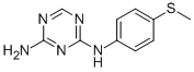 s-Triazine, 2-amino-4-(p-(methylthio)anilino)- 结构式