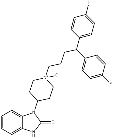 1-[1-[4,4-Bis(4-fluorophenyl)butyl]-1-oxido-4-piperidinyl]-1,3-dihydro-2H-benziMidazol-2-one 结构式