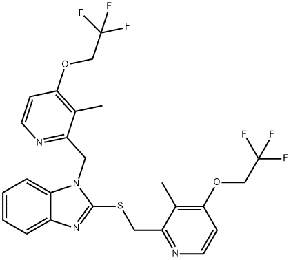 N-[3-甲基-4-(2,2,2-三氟乙氧基)-2-吡啶基]甲基兰索拉唑硫醚 结构式