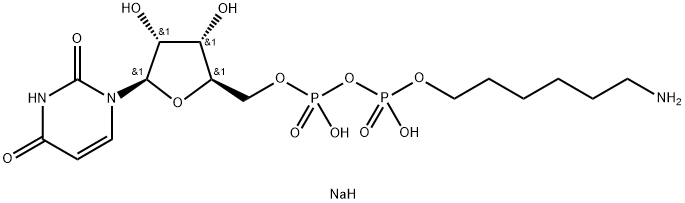 URIDINE-5'-DIPHOSPHOHEXANOLAMINE SODIUM 结构式