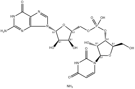 URIDYLYL(3'-5')GUANOSINE AMMONIUM 结构式