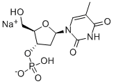 2'-脱氧胸苷-3'-单磷酸二钠 结构式