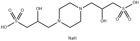 哌嗪-N,N'-二(2-羟基丙磺酸)倍半钠盐 结构式