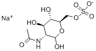 N-乙酰氨基葡萄糖-6-硫酸钠盐 结构式