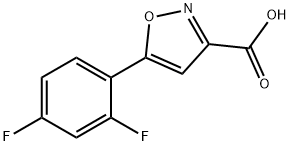 5-(2,4-二氟苯基)异噁唑-3-甲酸 结构式