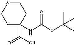 4-N-BOC-氨基-4-羧基四氢硫代吡喃 结构式