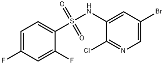 N-(5-broMo-2-chloropyridin-3-yl)-2,4-difluorobenzenesulfonaMide 结构式