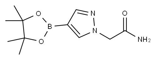 4-(4,4,5,5-TETRAMETHYL-1,3,2-DIOXABOROLAN-2-YL)-1H-PYRAZOLE-1-ACETAMIDE 结构式