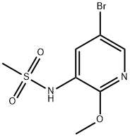 N-(5-溴-2-甲氧基吡啶-3-基)甲磺酰胺 结构式